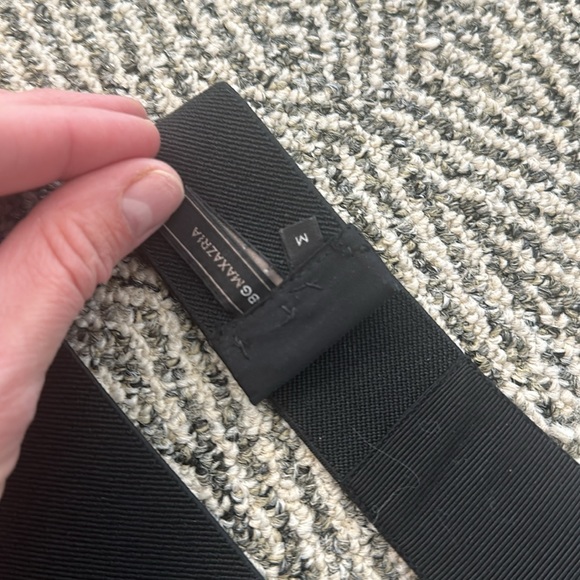 Set of 3 BCBG Max Azria Black Stretchy Belts - size M or size 8. - Picture 2 of 5